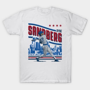 Ryne Sandberg Chicago C Skyline T-Shirt